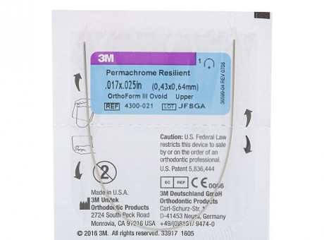 Дуга стальная Unitek Permachrome Resilient .016 ВЧ ФIII (3М)