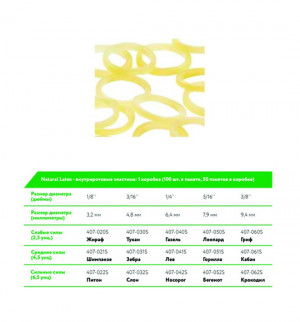 Amber Safari эластичные кольца 1/4 (Gazelle) 2.5 oz (OO)
